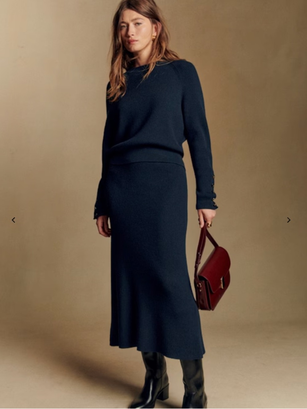 Sezane Sami Sweater in Navy